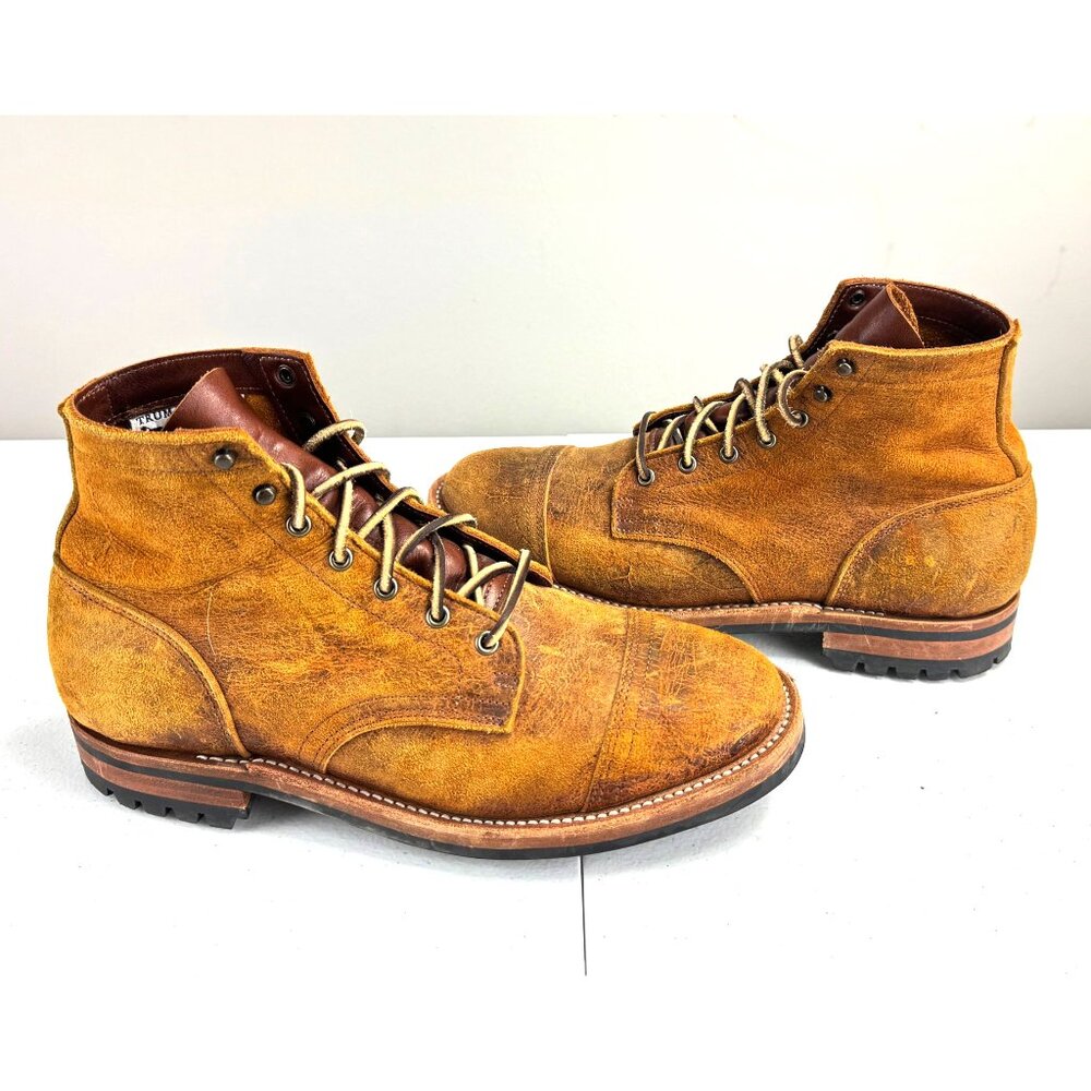 Truman Boot Co. Coach Rambler Brown/Tan Leather Boots Men's  Sz 9.5